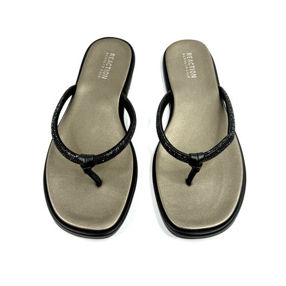 Kenneth Cole Reaction Women's Wynwood Crystal Strap Flip Flops Size 9.5 M NWT - Picture 3 of 5